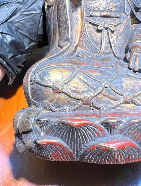 古玩銅器銅菩薩像真品鑒賞圖