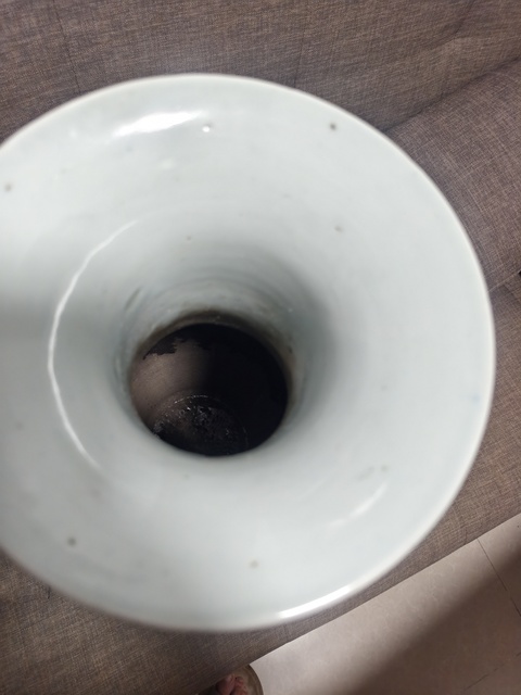 古玩陶瓷吹藍(lán)釉龍紋瓶真品鑒賞圖