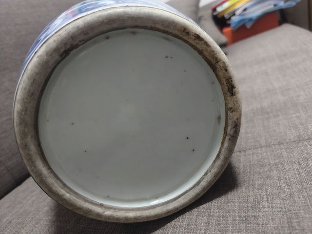 古玩陶瓷吹藍(lán)釉龍紋瓶真品鑒賞圖