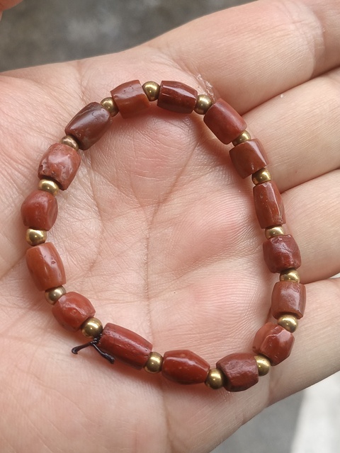 古玩玉器戰漢天然紅瑪瑙珠串（標的一小串價格）拍賣，當前價格1800元