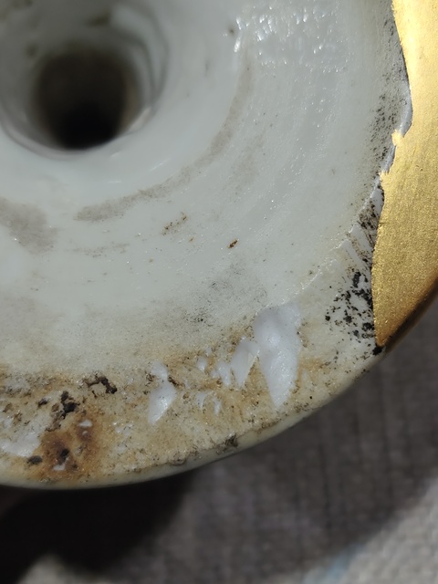 古玩陶瓷云龍紋燭臺真品鑒賞圖