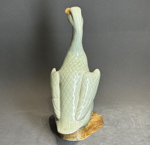 古玩陶瓷青瓷鴨擺件真品鑒賞圖