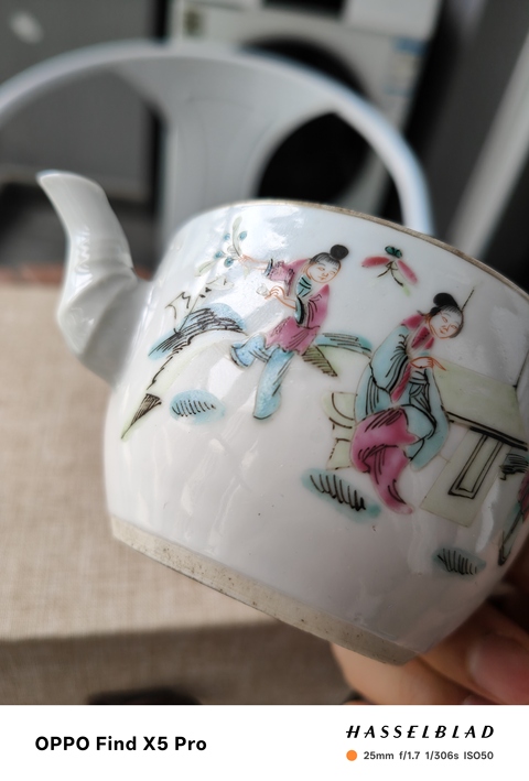 古玩陶瓷一路連升粉彩執壺真品鑒賞圖