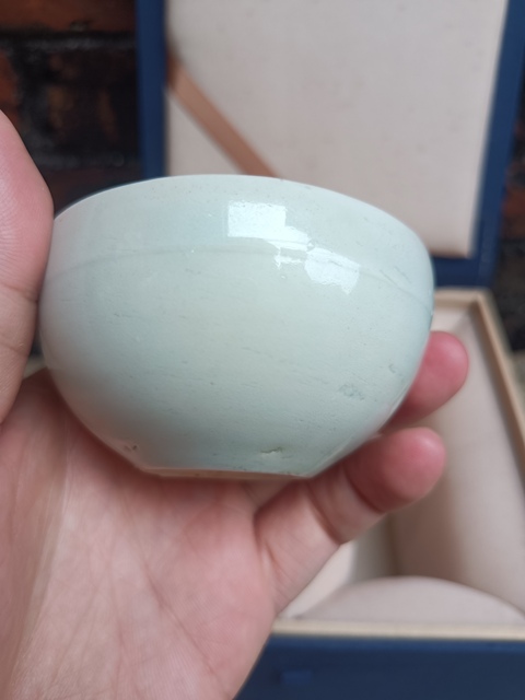 古玩陶瓷宋代湖田窯影青簡易盞托拍賣,當前價格22000元