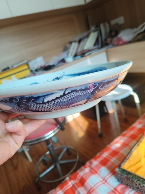 古玩陶瓷過墻龍紋青花盤拍賣,當(dāng)前價格15000元