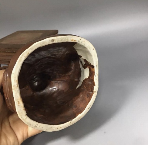 古玩陶瓷德化窯紫金釉造像真品鑒賞圖