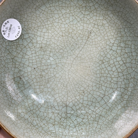 古玩陶瓷郎綠釉洗真品鑒賞圖