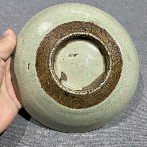 古玩陶瓷郎綠釉洗真品鑒賞圖