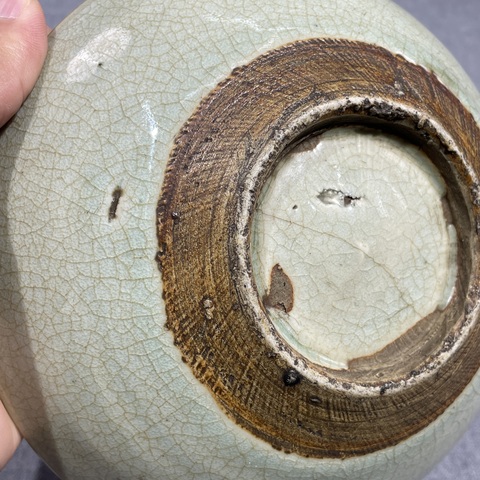 古玩陶瓷郎綠釉洗真品鑒賞圖