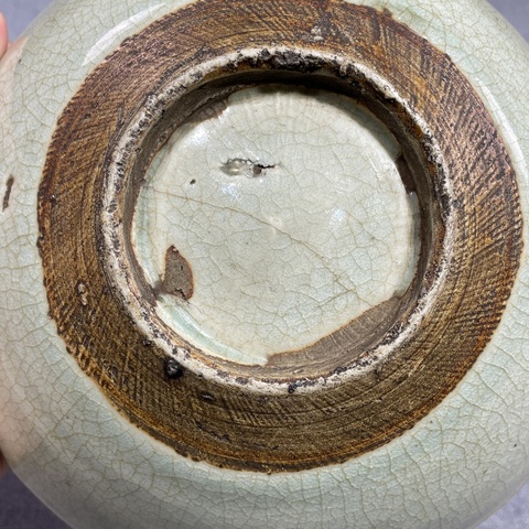 古玩陶瓷郎綠釉洗真品鑒賞圖