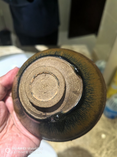 古玩陶瓷建窯兔毫束口盞真品鑒賞圖