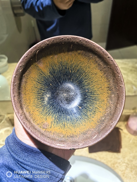 古玩陶瓷建窯兔毫束口盞真品鑒賞圖