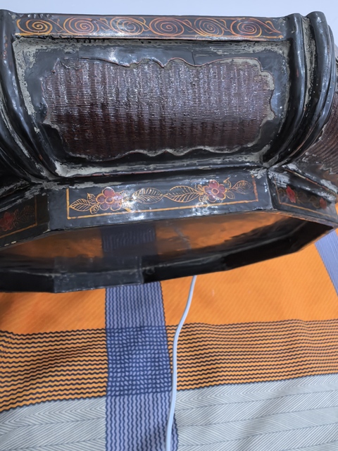 古玩雜項九方竹絲漆盒真品鑒賞圖