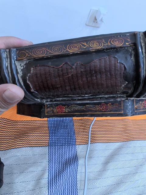 古玩雜項九方竹絲漆盒真品鑒賞圖