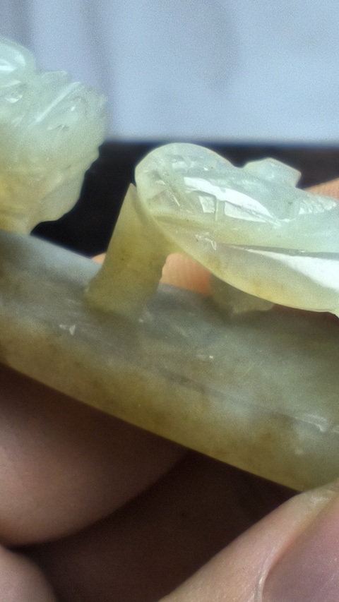 古玩玉器和田玉雕“蒼龍教子”帶鉤真品鑒賞圖