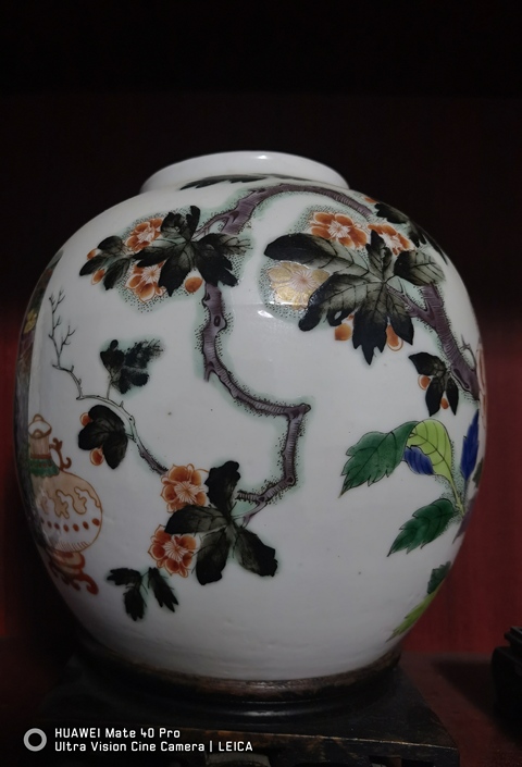 古玩陶瓷五彩罐真品鑒賞圖