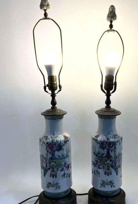 古玩陶瓷粉彩棒槌瓶真品鑒賞圖