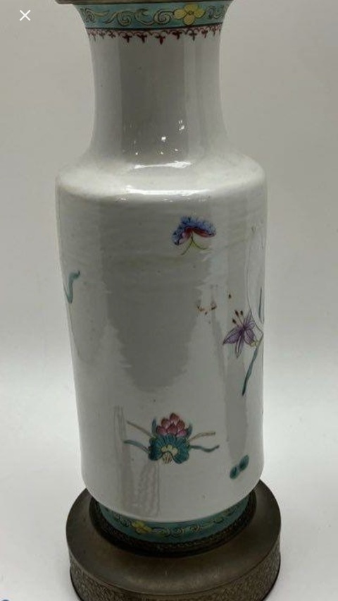 古玩陶瓷粉彩棒槌瓶真品鑒賞圖