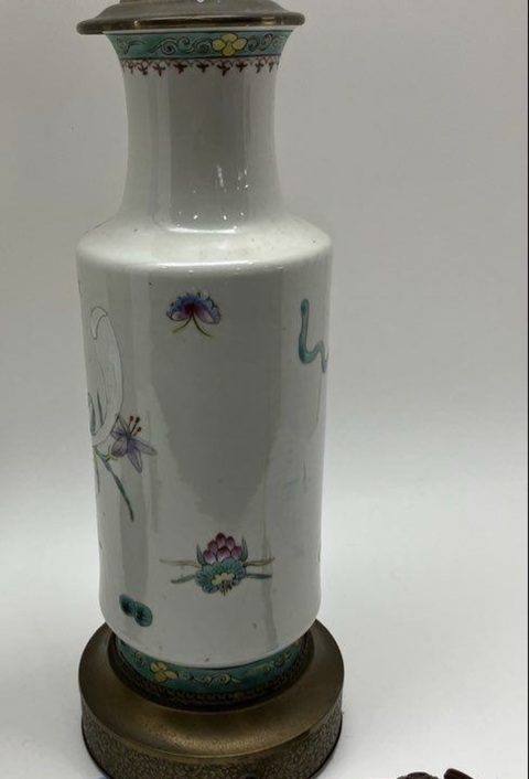 古玩陶瓷粉彩棒槌瓶真品鑒賞圖