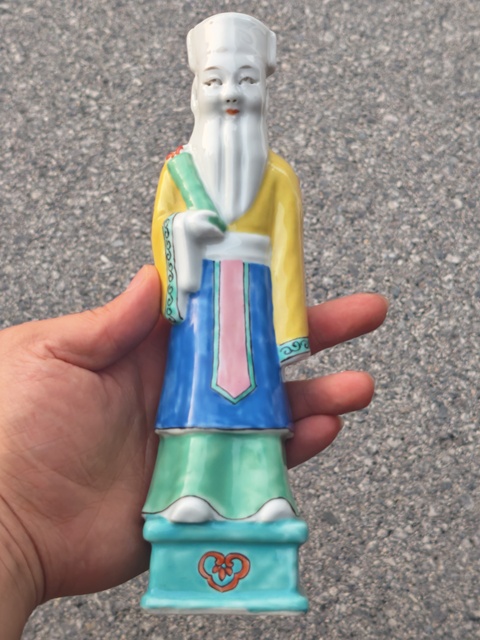 古玩陶瓷民國 粉彩壽星真品鑒賞圖