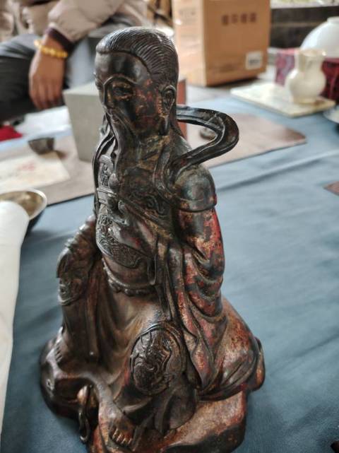 古玩銅器銅真武大帝真品鑒賞圖