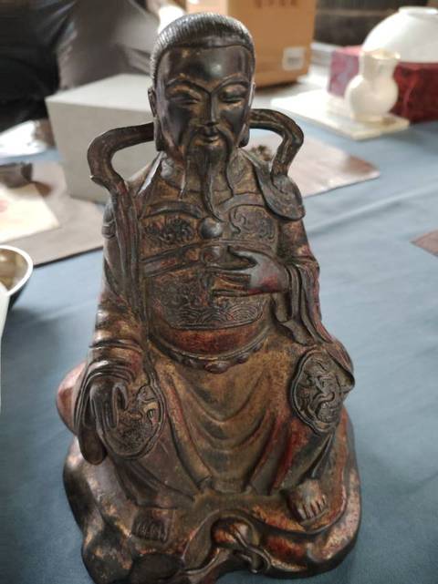古玩銅器銅真武大帝真品鑒賞圖