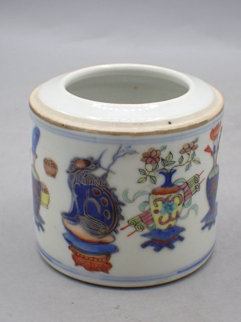 古玩陶瓷斗彩酒溫真品鑒賞圖