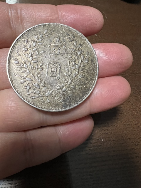 古玩錢幣民國九年袁像壹圓真品鑒賞圖