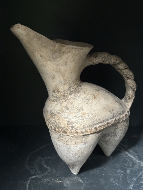 古玩陶瓷龍山· 白陶鬶（民間唯一）真品鑒賞圖