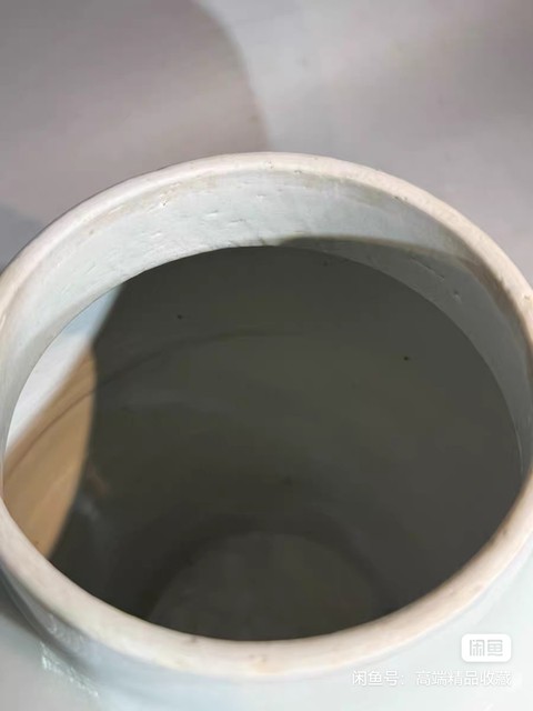 古玩陶瓷釉下山水紋將軍罐真品鑒賞圖