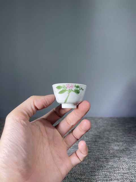 古玩陶瓷民國(guó).釉下彩花卉紋杯拍賣，當(dāng)前價(jià)格99元