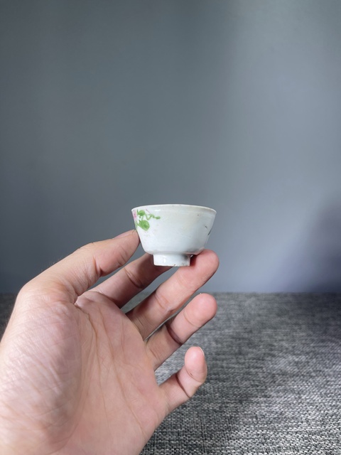 古玩陶瓷民國(guó).釉下彩花卉紋杯拍賣，當(dāng)前價(jià)格99元