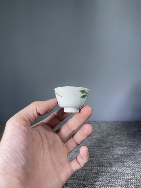 古玩陶瓷民國(guó).釉下彩花卉紋杯拍賣，當(dāng)前價(jià)格99元