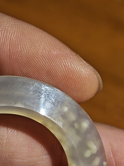 古玩玉器戰國斜楞環真品鑒賞圖