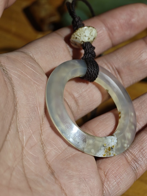 古玩玉器戰國斜楞環真品鑒賞圖