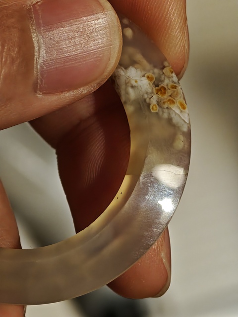 古玩玉器戰國斜楞環真品鑒賞圖