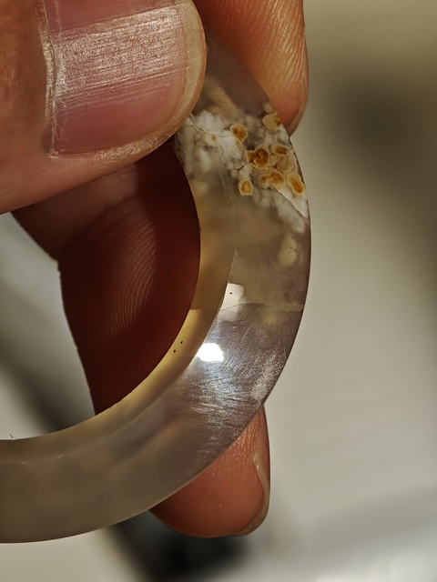 古玩玉器戰國斜楞環真品鑒賞圖