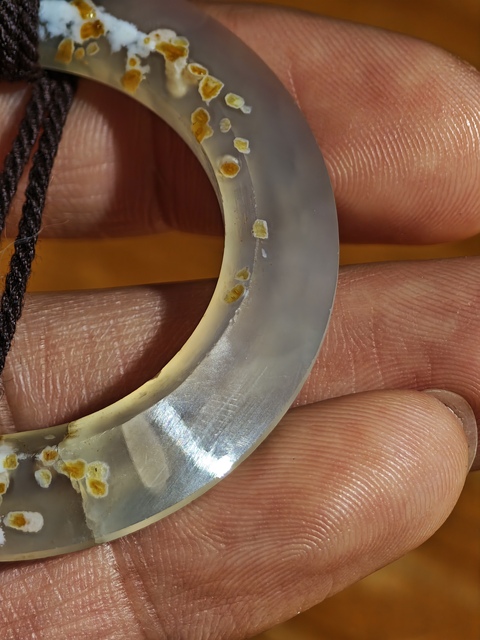 古玩玉器戰國斜楞環真品鑒賞圖