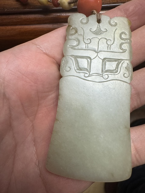 古玩玉器饕餮紋佩真品鑒賞圖