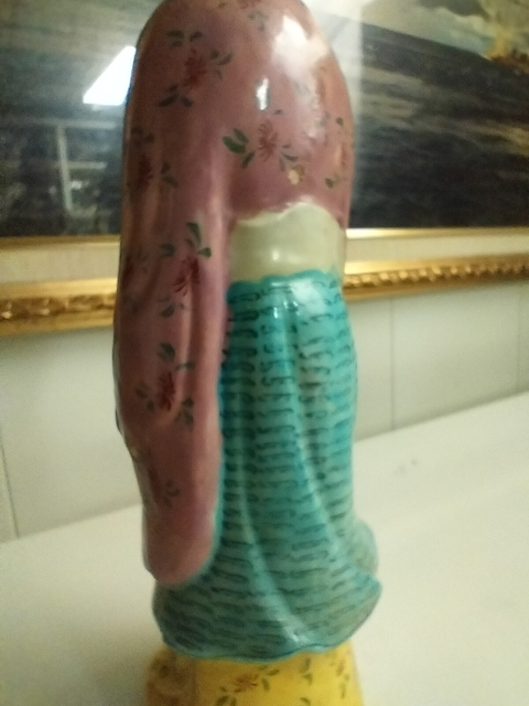 古玩陶瓷粉彩仕女人物造像真品鑒賞圖