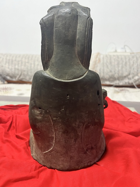 古玩銅器銅送子觀音真品鑒賞圖
