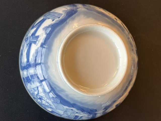 古玩陶瓷青花人物紋碗真品鑒賞圖