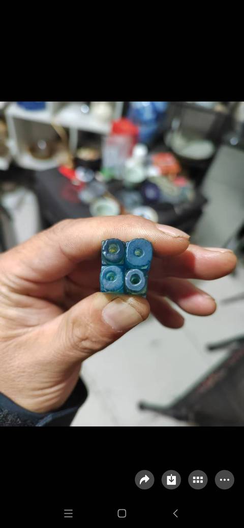 古玩玉器琉璃琮型件真品鑒賞圖