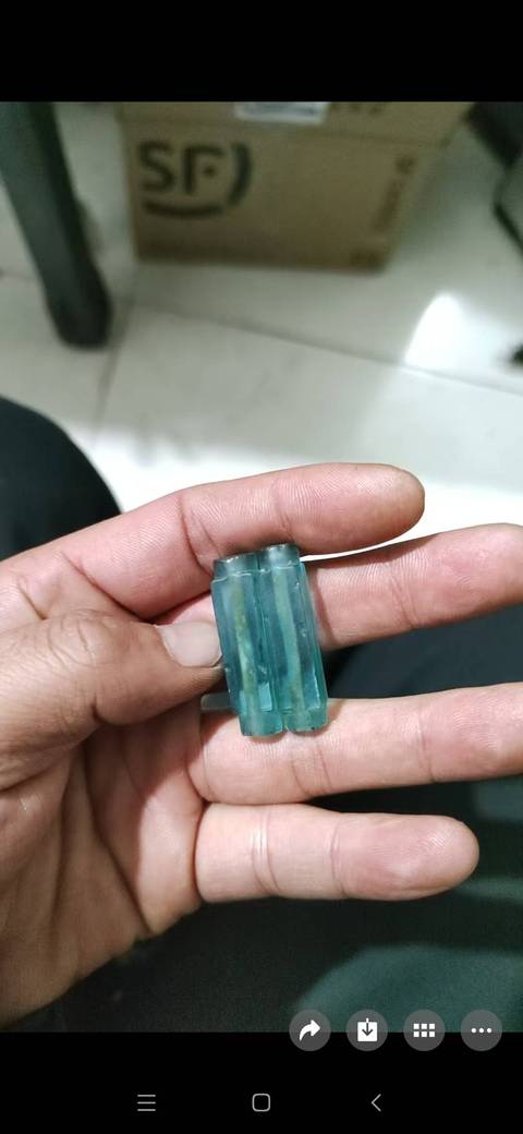 古玩玉器琉璃琮型件真品鑒賞圖