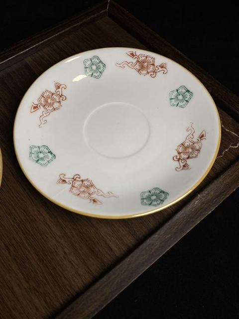 古玩陶瓷一對(duì)民國(guó)花卉紋盤(pán)拍賣(mài)，當(dāng)前價(jià)格388元