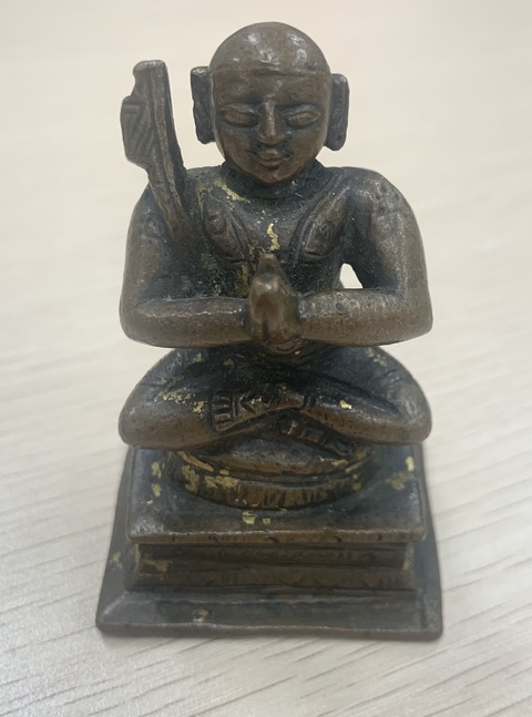 古玩銅器銅帕拉風(fēng)格造像真品鑒賞圖