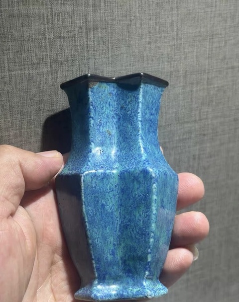 古玩陶瓷爐鈞釉雙聯(lián)瓶真品鑒賞圖