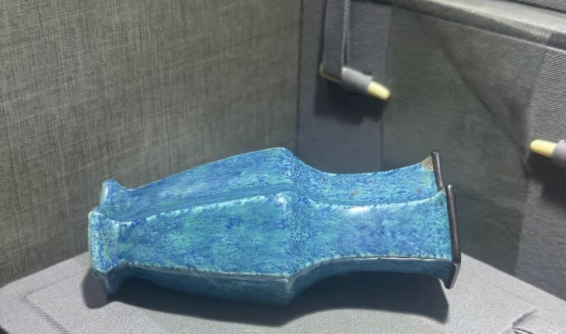 古玩陶瓷爐鈞釉雙聯(lián)瓶真品鑒賞圖