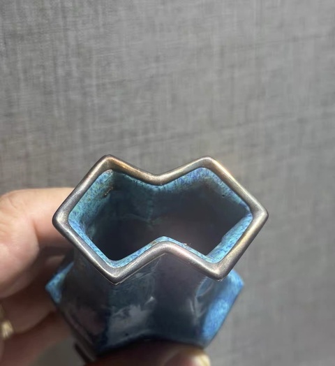 古玩陶瓷爐鈞釉雙聯(lián)瓶真品鑒賞圖