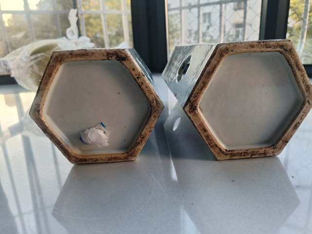 古玩陶瓷無雙譜粉彩六方帽筒真品鑒賞圖